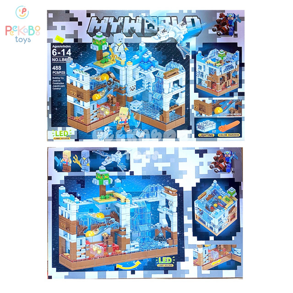Đồ chơi lắp ráp xếp hình Mô Hình Toà Nhà Nhiều Tầng CÓ ĐÈN LED cho bé đồ chơi trẻ em Peekaboo Toys