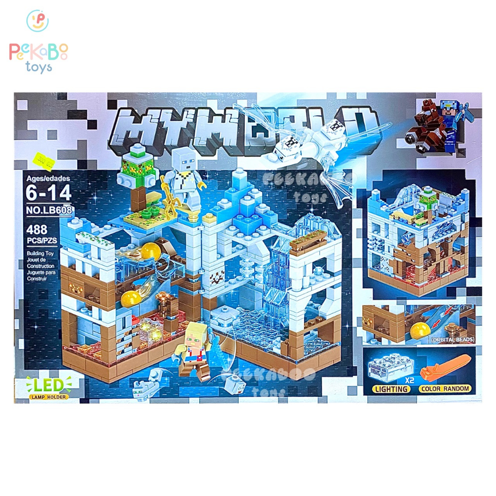 Đồ chơi lắp ráp xếp hình Mô Hình Toà Nhà Nhiều Tầng CÓ ĐÈN LED cho bé đồ chơi trẻ em Peekaboo Toys
