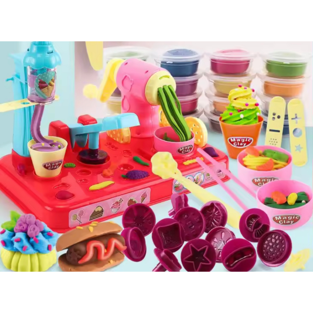 Đồ chơi đất sét sáng tạo có máy làm mì và nhiều khuôn nặn đất sét 666-2 PeeKaPaw Toys