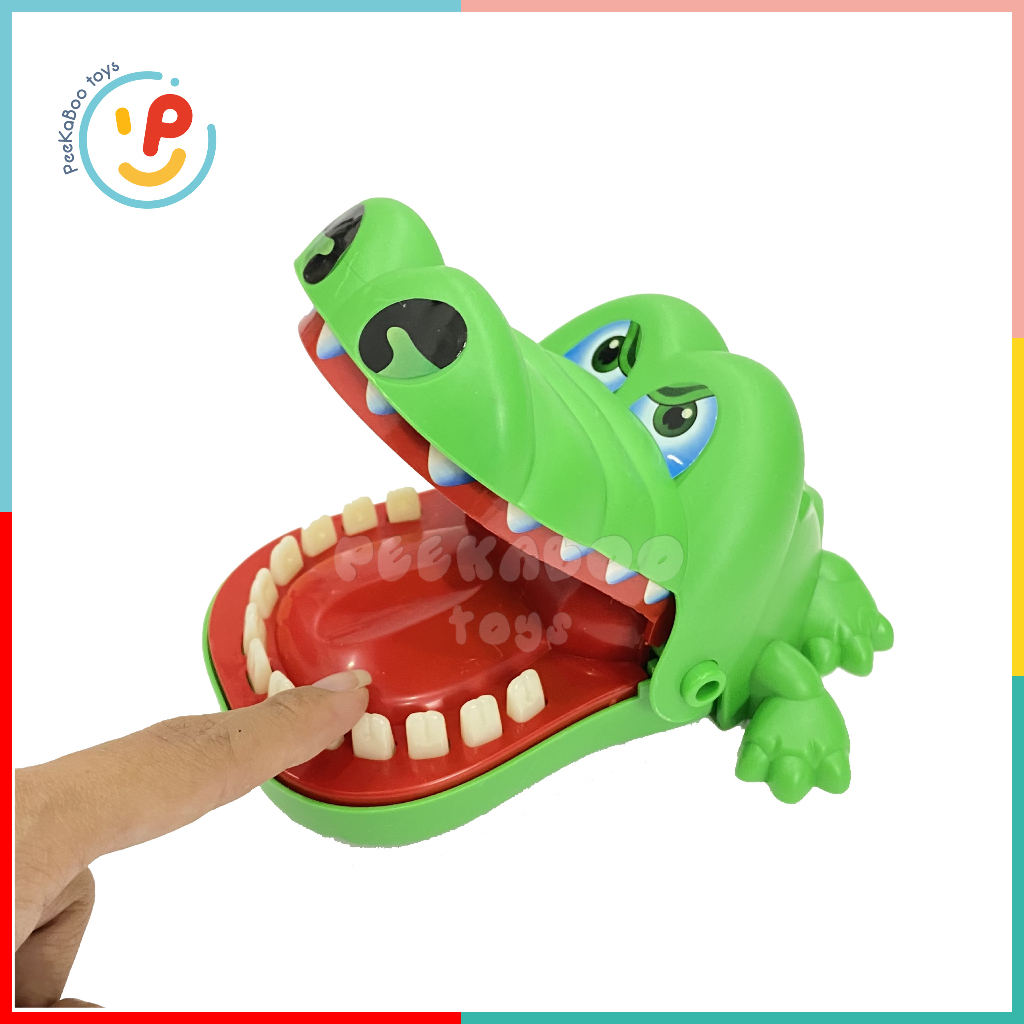 Đồ chơi cá sấu bấm răng size nhỏ 13 cm 28939 PeeKaPaw Toys