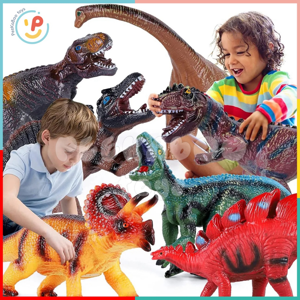 Đồ chơi Khủng Long Cổ Dài Đẻ Trứng có đèn LED và ÂM THANH Electric Jurrasic World 890A PeeKaPaw Toys