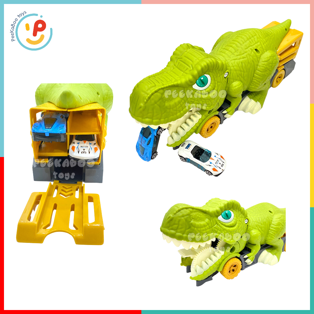 Đồ chơi khủng long nuốt xe hơi peekabootoys 178A