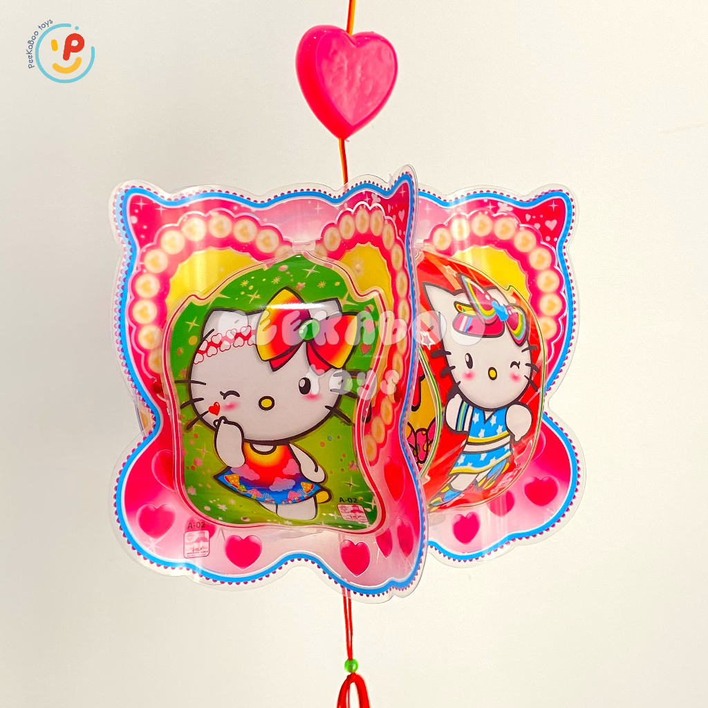 (Sẵn pin) Lồng đèn Trung Thu Nhân Vật Hoạt Hình 5 mảnh CÓ NHẠC ĐÈN Peekaboo Toys