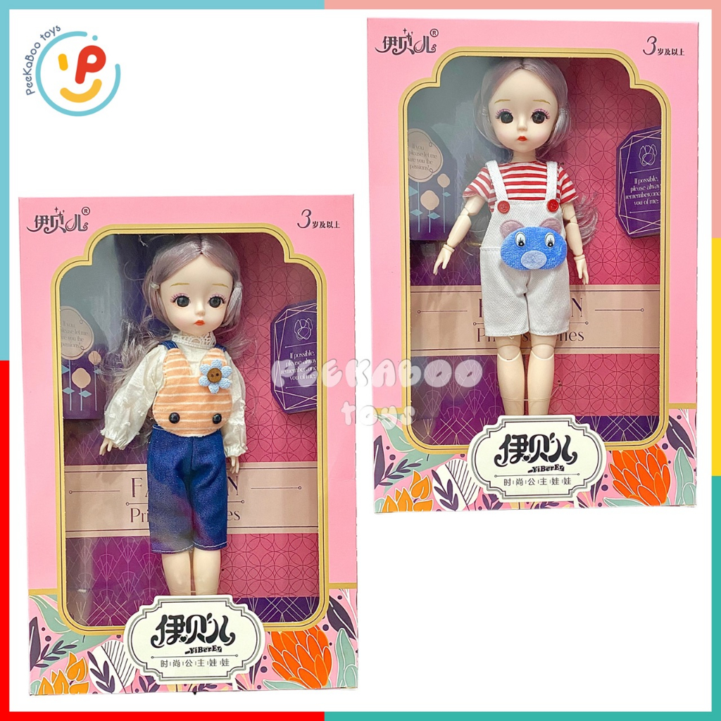 Búp bê bé gái có khớp tay tóc xám thời trang cao 32cm 826-5 peekabootoys