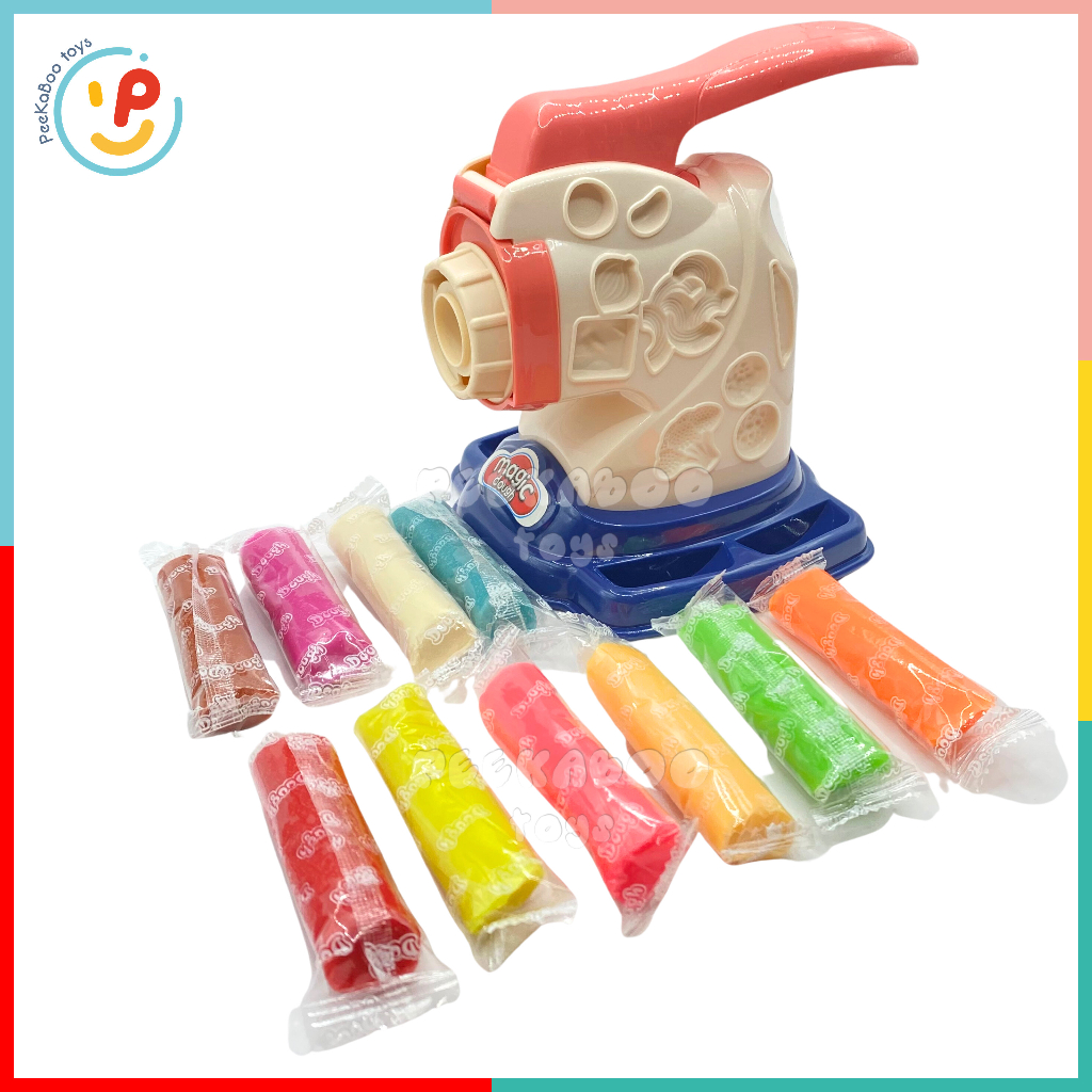 Đồ chơi đất sét nặn khuôn kèm Máy ép làm mì Pasta Magic Dough 8082 Peekabootoys