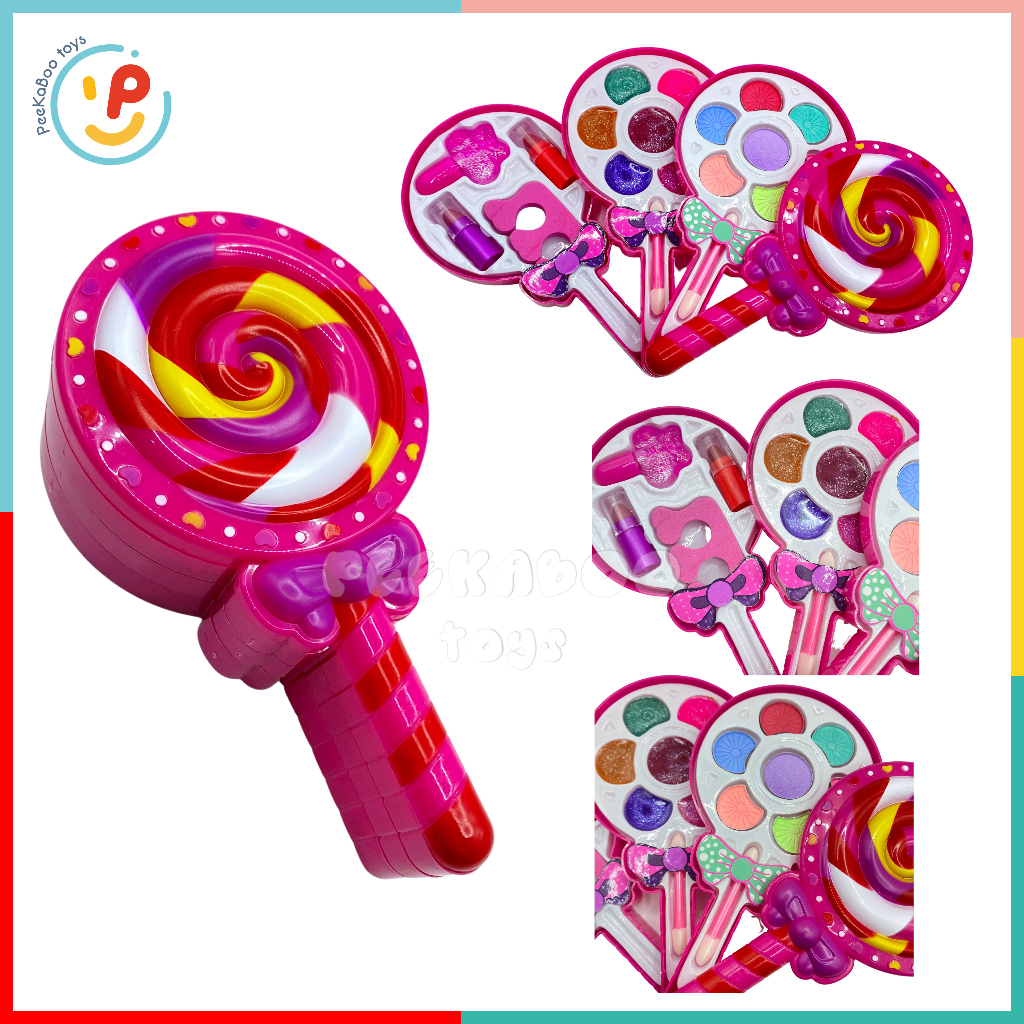 Búp bê công chúa và bộ trang điểm phấn mắt làm đẹp cho bé Lollipop peekabootoys 8322