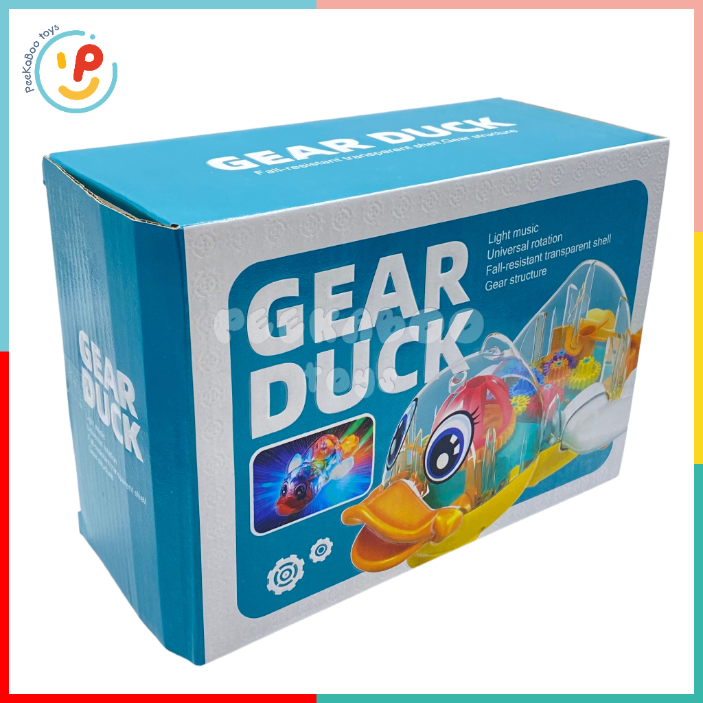 Đồ Chơi Vịt trong suốt Nhào Lộn 360 Độ Có Đèn Nhạc GEAR Duck 987A PeeKaPaw Toys