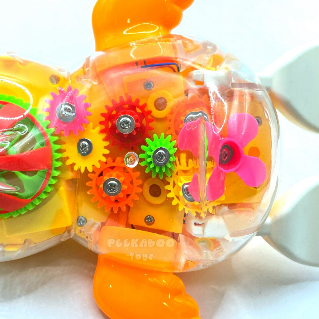 Đồ Chơi Vịt trong suốt Nhào Lộn 360 Độ Có Đèn Nhạc GEAR Duck 987A PeeKaPaw Toys