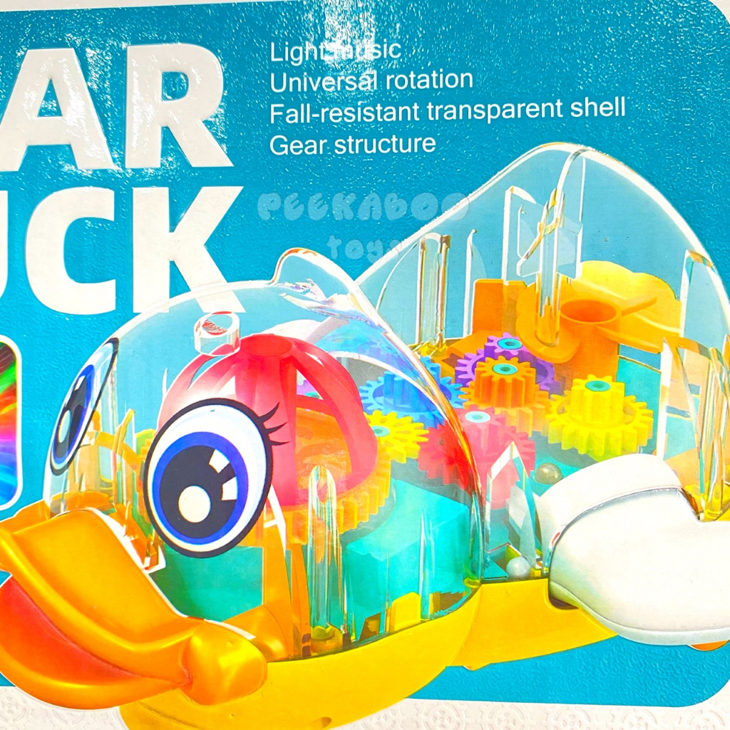 Đồ Chơi Vịt trong suốt Nhào Lộn 360 Độ Có Đèn Nhạc GEAR Duck 987A PeeKaPaw Toys