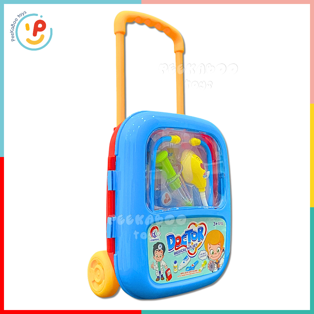 Đồ chơi nhập vai Bác Sĩ vali kéo có đèn nhiều chi tiết 8810 PeeKaPaw Toys