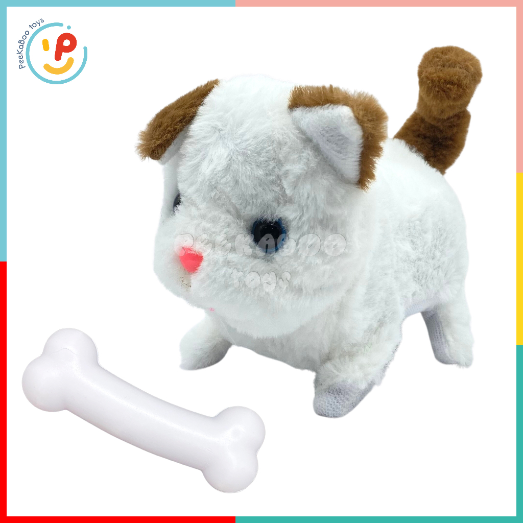 Đồ chơi vali thú cưng lồng mèo bông chó bông biết đi kêu vẫy đuôi kèm phụ kiện PeeKaPaw Toys