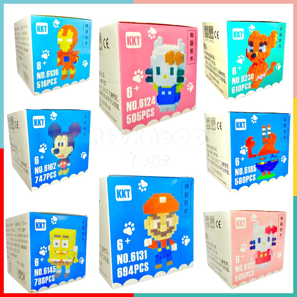 Hộp xếp hình lắp ráp 3D Mini 15cm nhiều mẫu nhân vật hoạt hình PeeKaPaw Toys