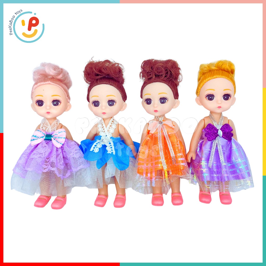 Trọn bộ 8 hộp búp bê công chúa nhỏ cao 10cm 8858 peekabootoys