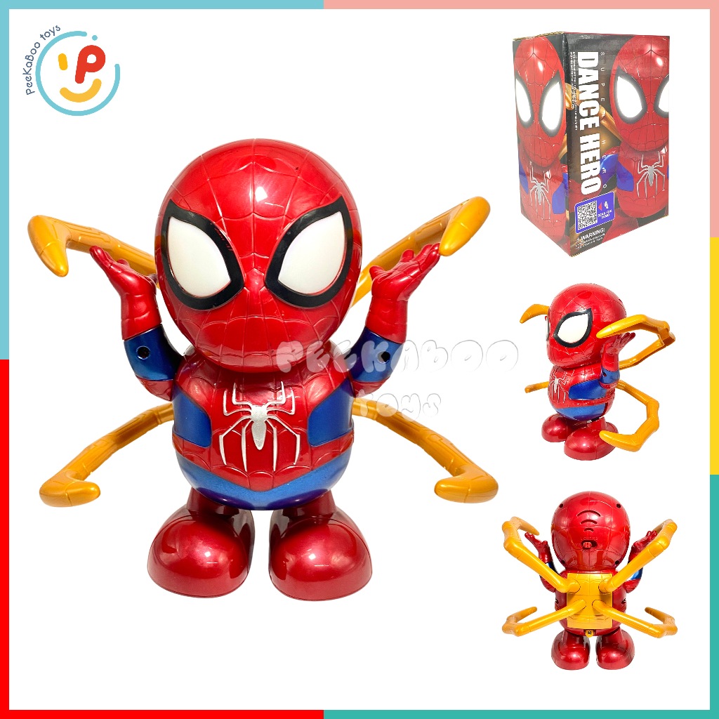 Mô hình Nhân Vật Siêu Anh Hùng Spiderman Avengers Có Đèn và Âm Thanh sống động 155 PeeKaPaw Toys