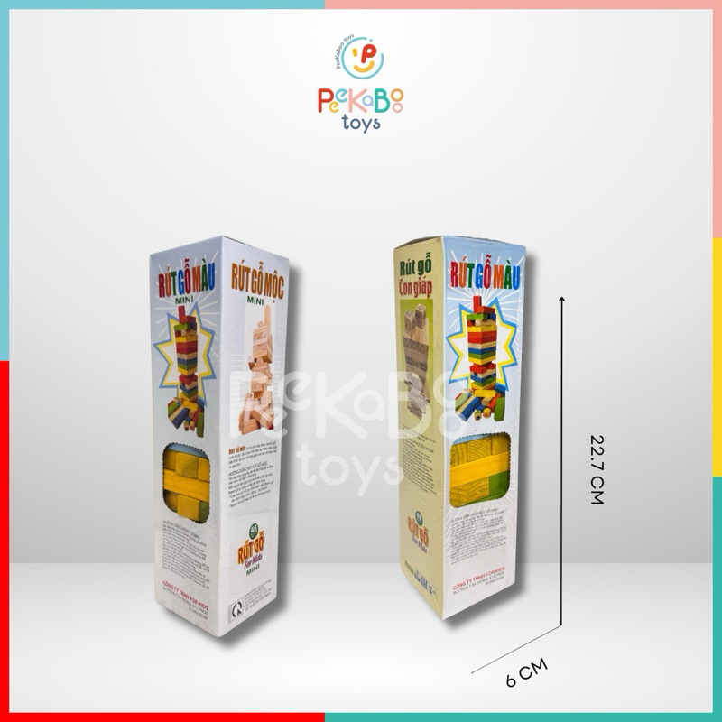 Đồ chơi rút số bằng gỗ nhiều mẫu loại lớn và mini 48 thanh đồ chơi trẻ em Peekapaw Toys