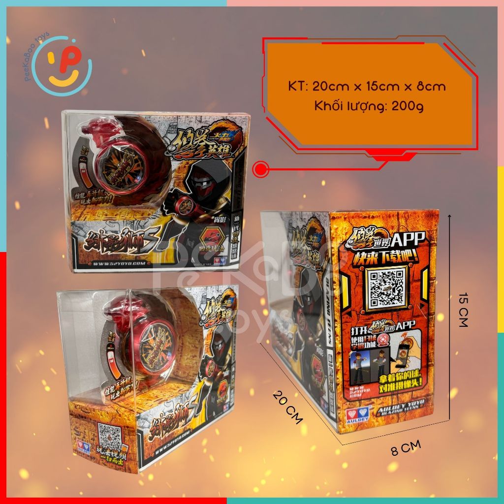 Con quay YoYo 677121 thần Hổ song đấu tự rút dây chất luợng cao đồ chơi trẻ em Peekaboo Toys