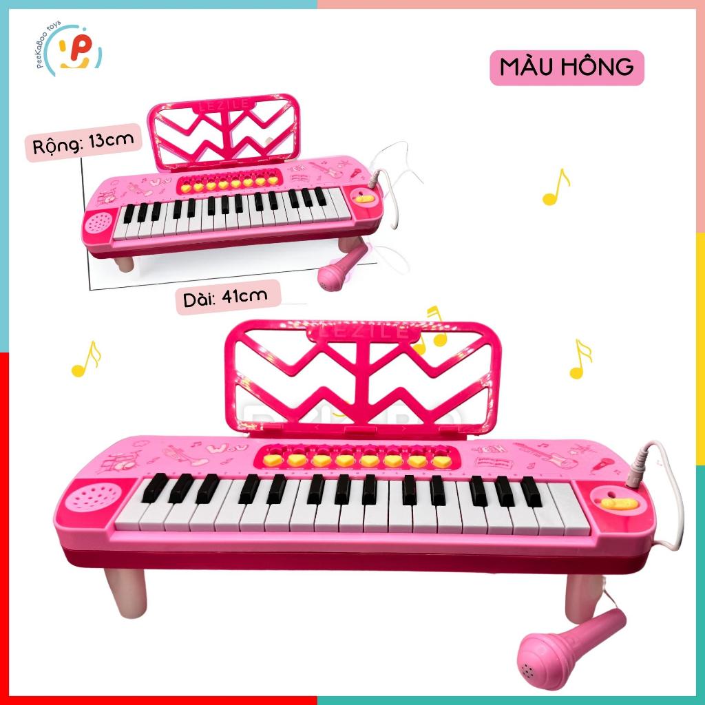 Đồ chơi Đàn Organ 3206 sử dụng pin có kèm micro cho bé tập hát làm ca sĩ học âm nhạc Peekaboo Toys