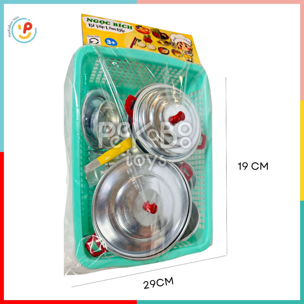 Đồ chơi nhà bếp lẩu cù lao bằng NHÔM 29cm hàng Việt Nam