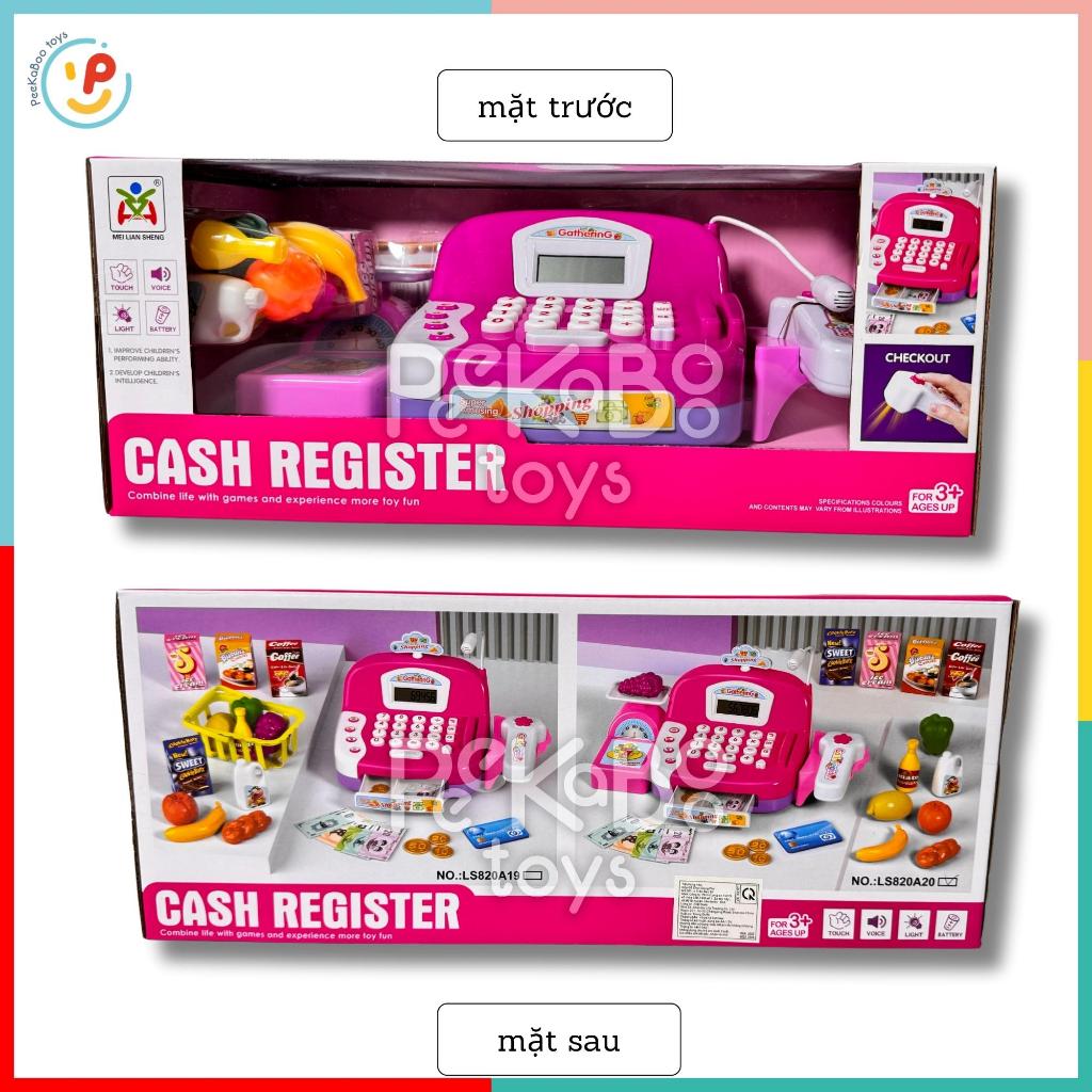 Đồ chơi siêu thị máy thu ngân 39cm màu hồng có đèn và âm thanh 820A20 peekabootoys