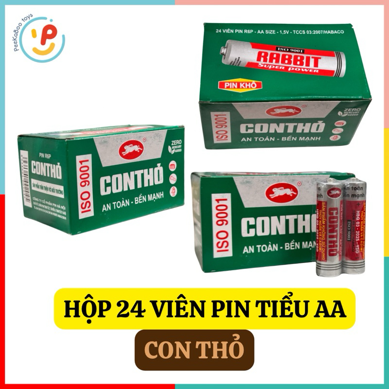 Pin Con Thỏ pin tiểu AA pin đũa AAA hàng VN PeeKaPaw Toys