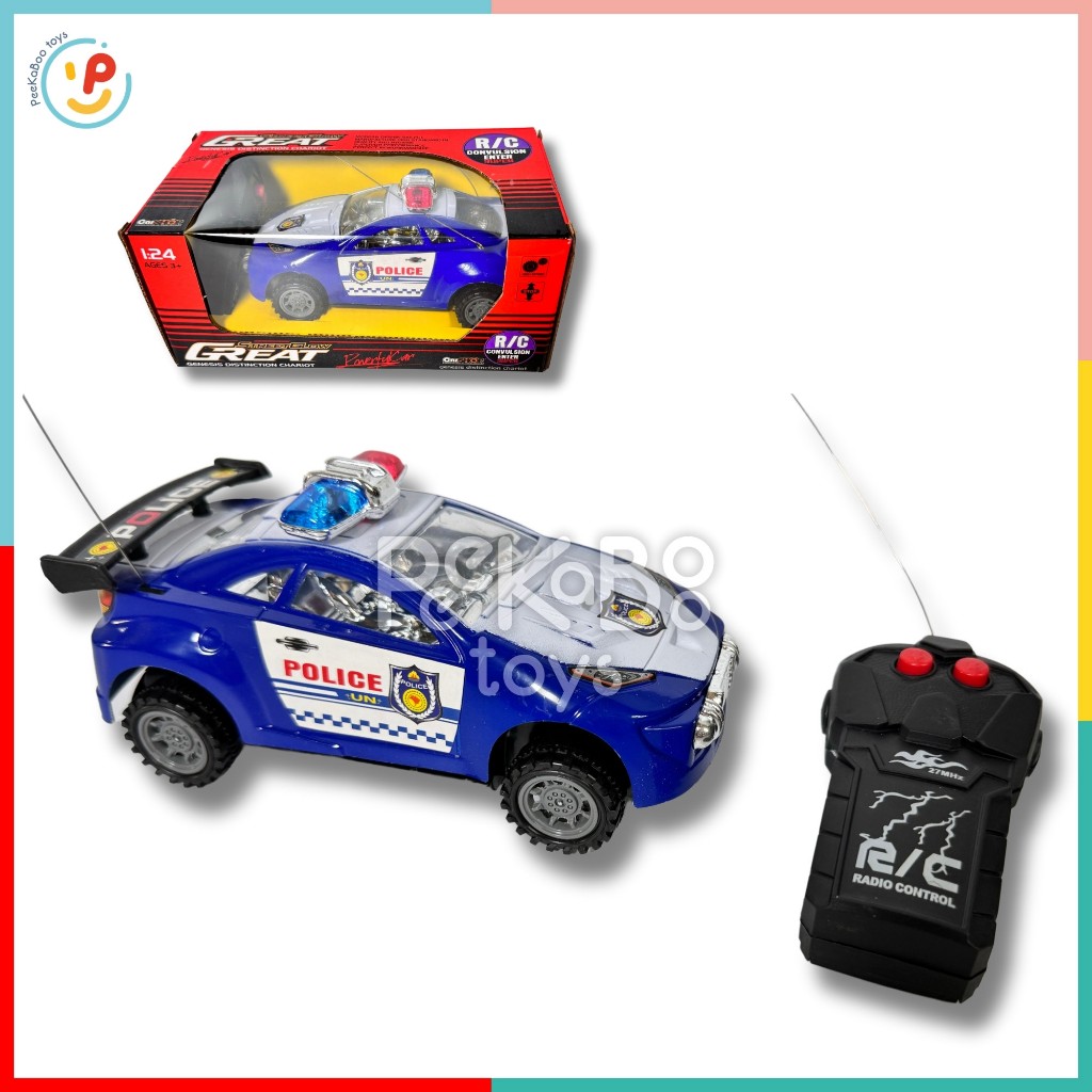 XE ĐIỀU KHIỂN TỪ XA XE CẢNH SÁT UN 1188-12 – PEEKAPAW TOYS
