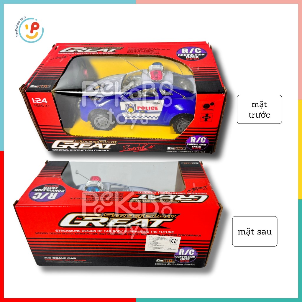 XE ĐIỀU KHIỂN TỪ XA XE CẢNH SÁT UN 1188-12 – PEEKAPAW TOYS