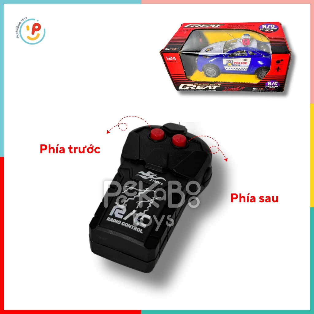 XE ĐIỀU KHIỂN TỪ XA XE CẢNH SÁT UN 1188-12 – PEEKAPAW TOYS