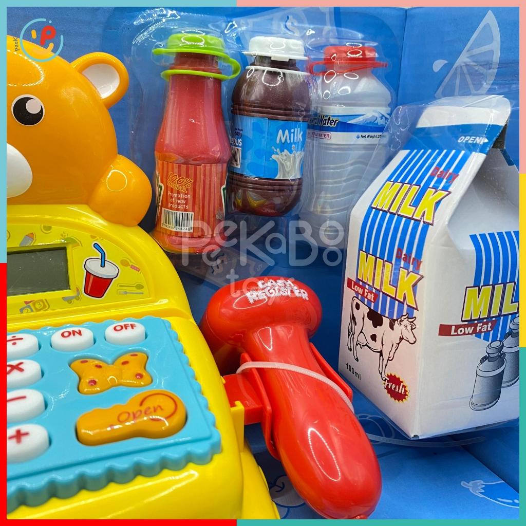 Đồ chơi siêu thị máy thu ngân Gấu Vàng 40cm 35561 dùng pin CÓ ÂM THANH CÓ ĐÈN peekabootoys