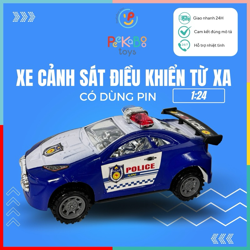 XE ĐIỀU KHIỂN TỪ XA XE CẢNH SÁT UN 1188-12 – PEEKAPAW TOYS