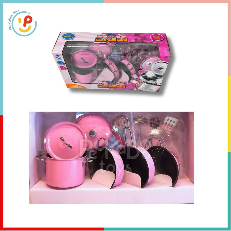 Đồ Chơi Dụng Cụ Nấu Ăn Nhà Bếp Mini Bằng INOX 3815 PeeKaPaw Toys