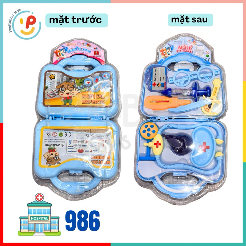 Đồ chơi nhập vai bác sĩ Vali dụng cụ bác sĩ khám bệnh nhiều mẫu PeeKaPaw Toys