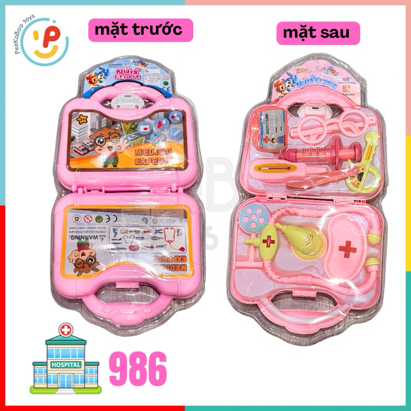 Đồ chơi nhập vai bác sĩ Vali dụng cụ bác sĩ khám bệnh nhiều mẫu PeeKaPaw Toys