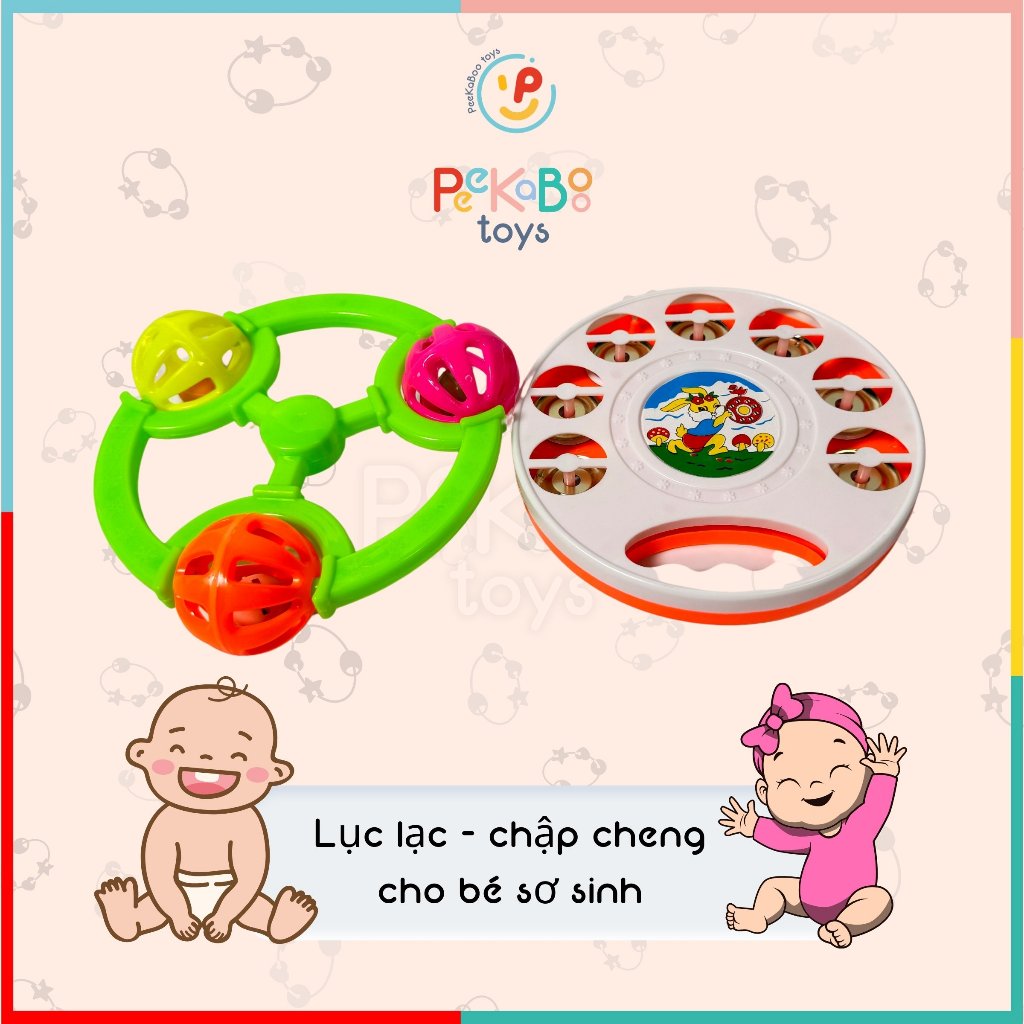 Lục lạc cho bé sơ sinh chập cheng châu đồ chơi trẻ em PeeKaPaw