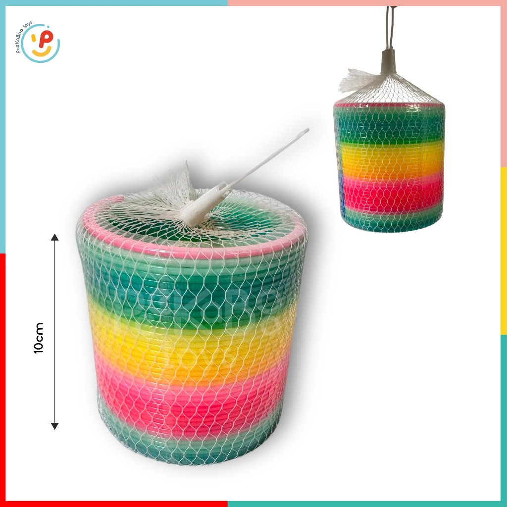 Vòng lò xo ma thuật nhiều màu cầu vồng 10 cm cho bé đồ chơi trẻ em Peekapaw Toys
