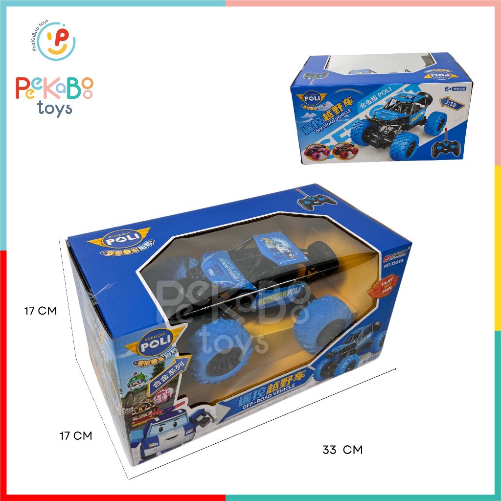 Xe địa hình điều khiển từ xa Robocar Poli hợp kim Pin sạc 3104 PeeKaPaw Toys