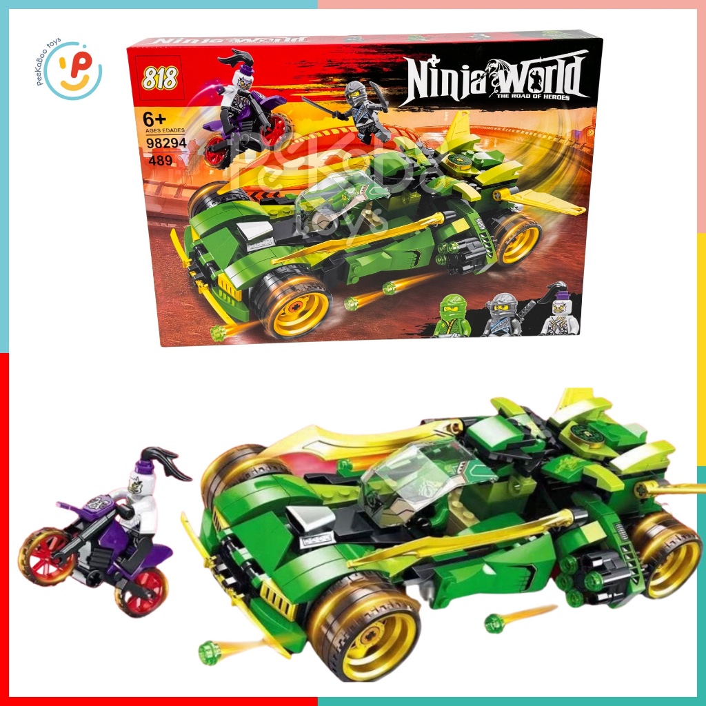 Bộ xếp hình NINJA WORLD 489 mảnh 98294 đồ chơi trẻ em Peekaboo Toys