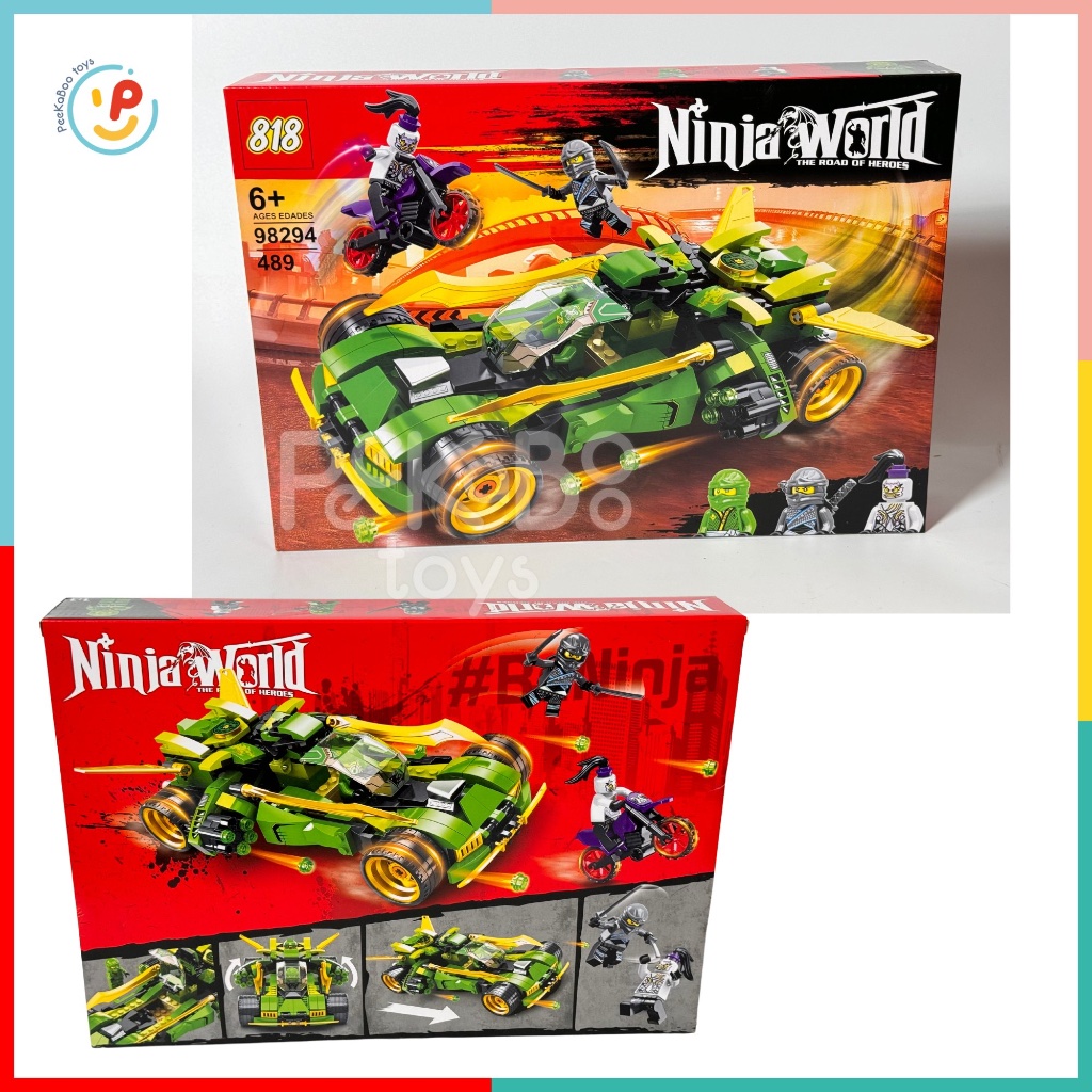Bộ xếp hình NINJA WORLD 489 mảnh 98294 đồ chơi trẻ em Peekaboo Toys