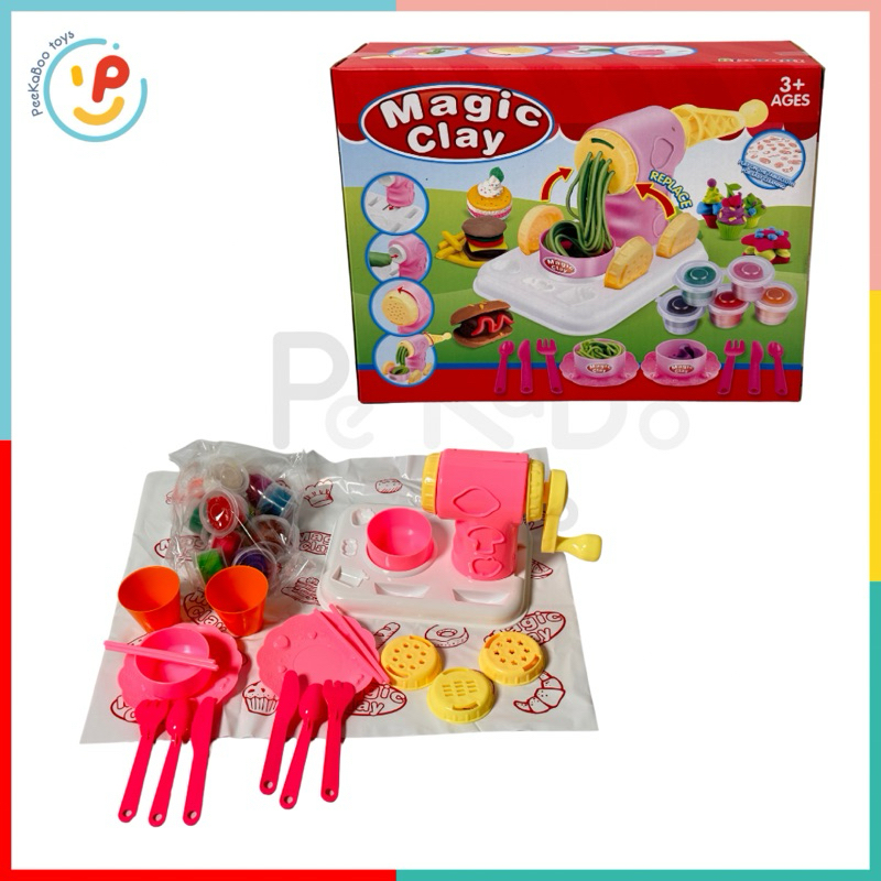 Đồ chơi đất sét sáng tạo có máy làm mì và nhiều khuôn nặn đất sét 666-2 PeeKaPaw Toys
