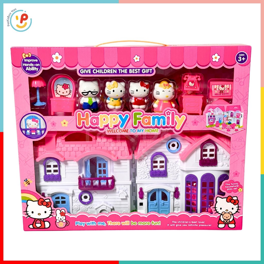 Đồ chơi mô hình gia đình mèo Kitty 596 đồ chơi trẻ em PeekaPaw Toys