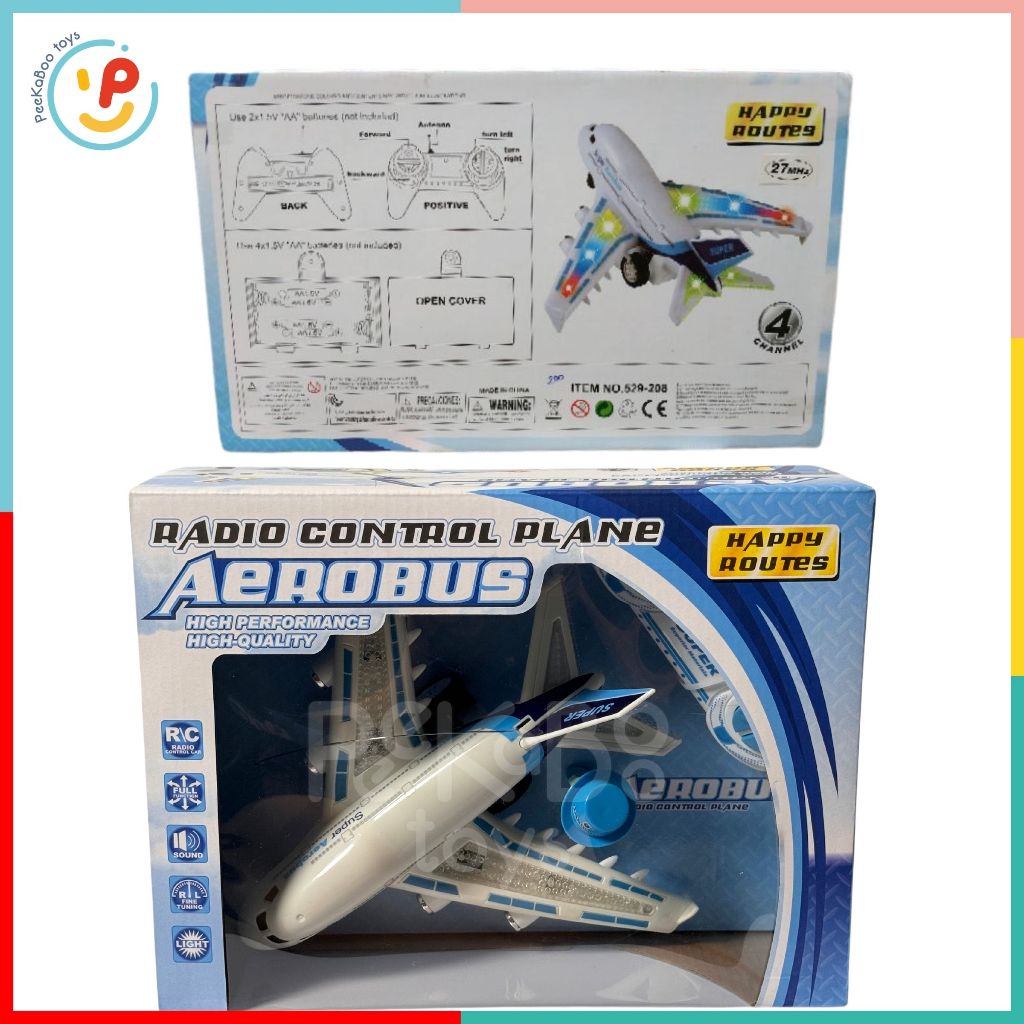 Máy bay điều khiển từ xa có đèn led siêu đẹp Aerobus 529-204