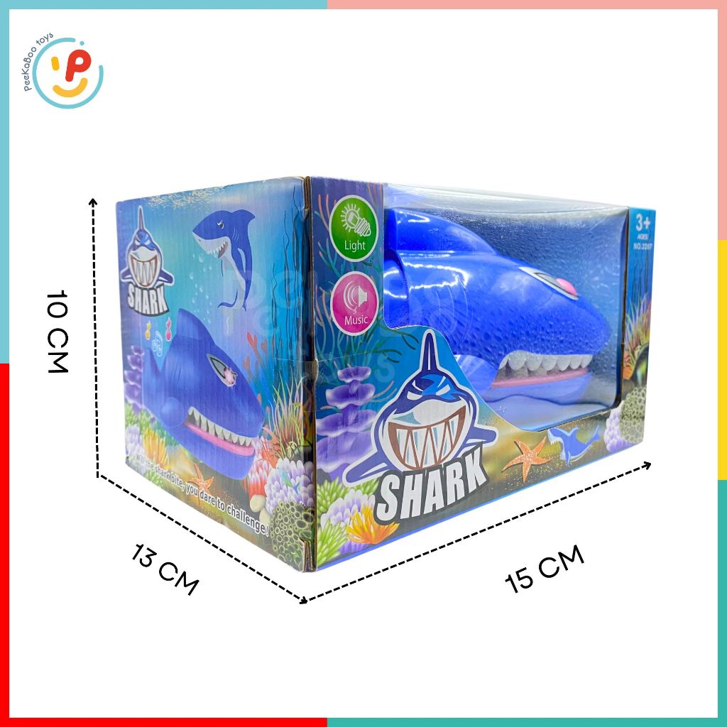 Đồ Chơi Cá Mập Bấm Răng Vui Nhộn Có Đèn & Nhạc PeeKaPaw