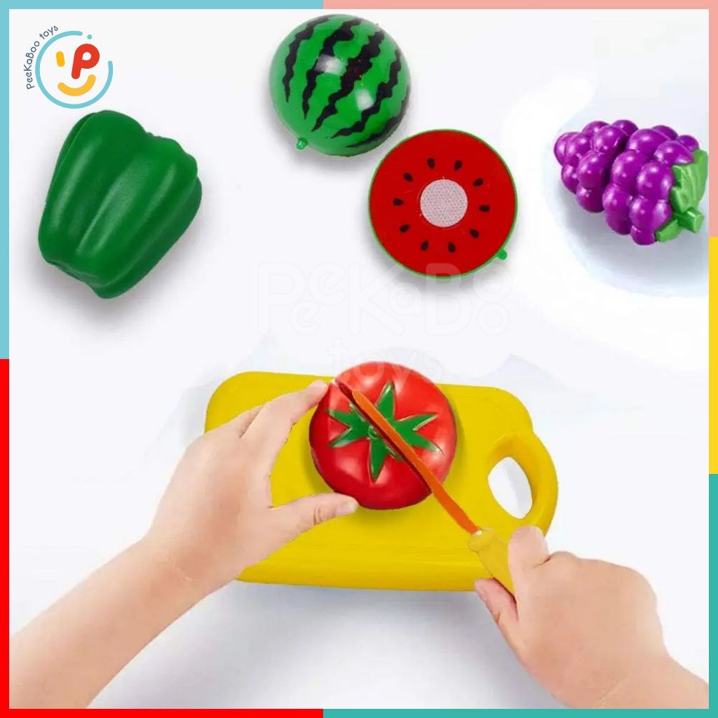 Đồ chơi cắt hoa quả rau củ trái cây cho bé tập nấu ăn đồ chơi trẻ em PeeKaPaw Toys