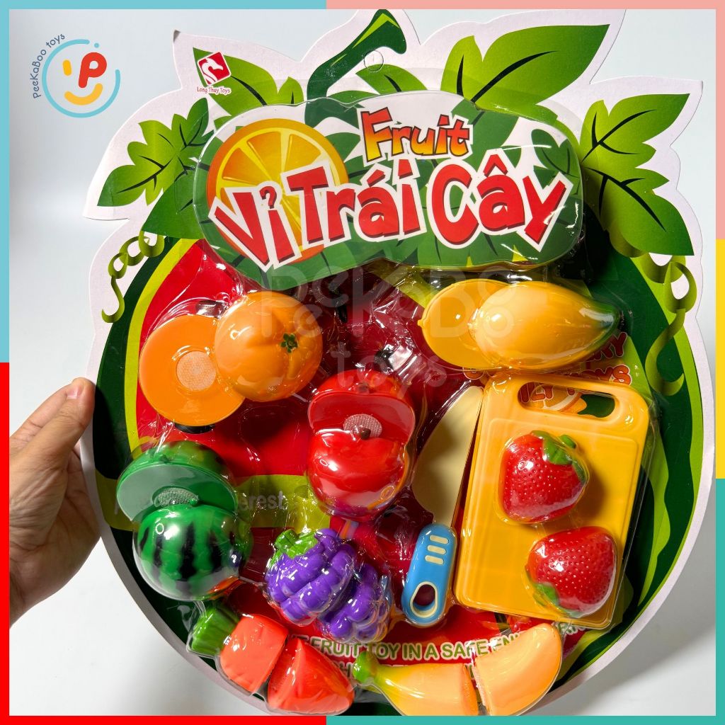 Đồ chơi cắt hoa quả rau củ trái cây cho bé tập nấu ăn đồ chơi trẻ em PeeKaPaw Toys