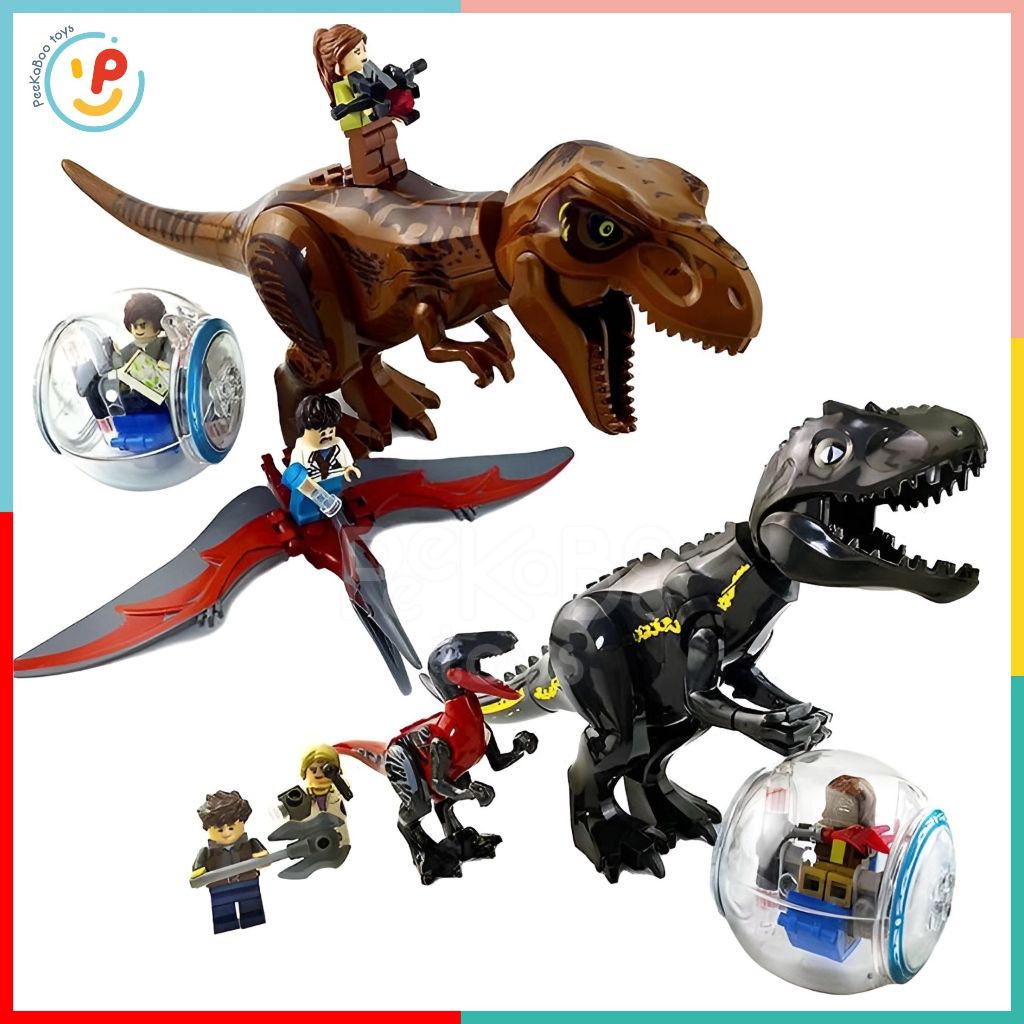 Trọn bộ Set 2 hộp lắp ráp Công viên Khủng Long Animal Park 86 - 93 mảnh ghép 82028