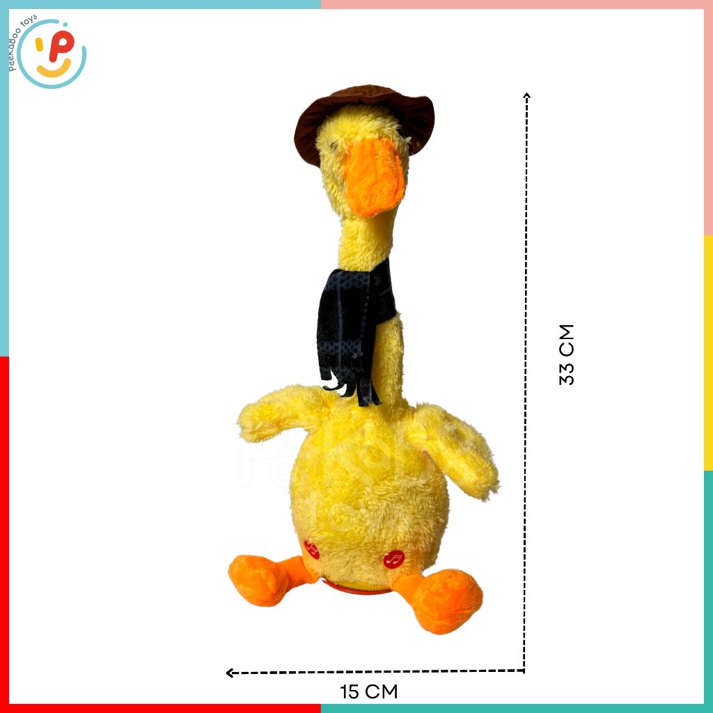 Vịt bông nhảy múa nhái giọng biết nói có dây sạc PeeKaPaw Toys