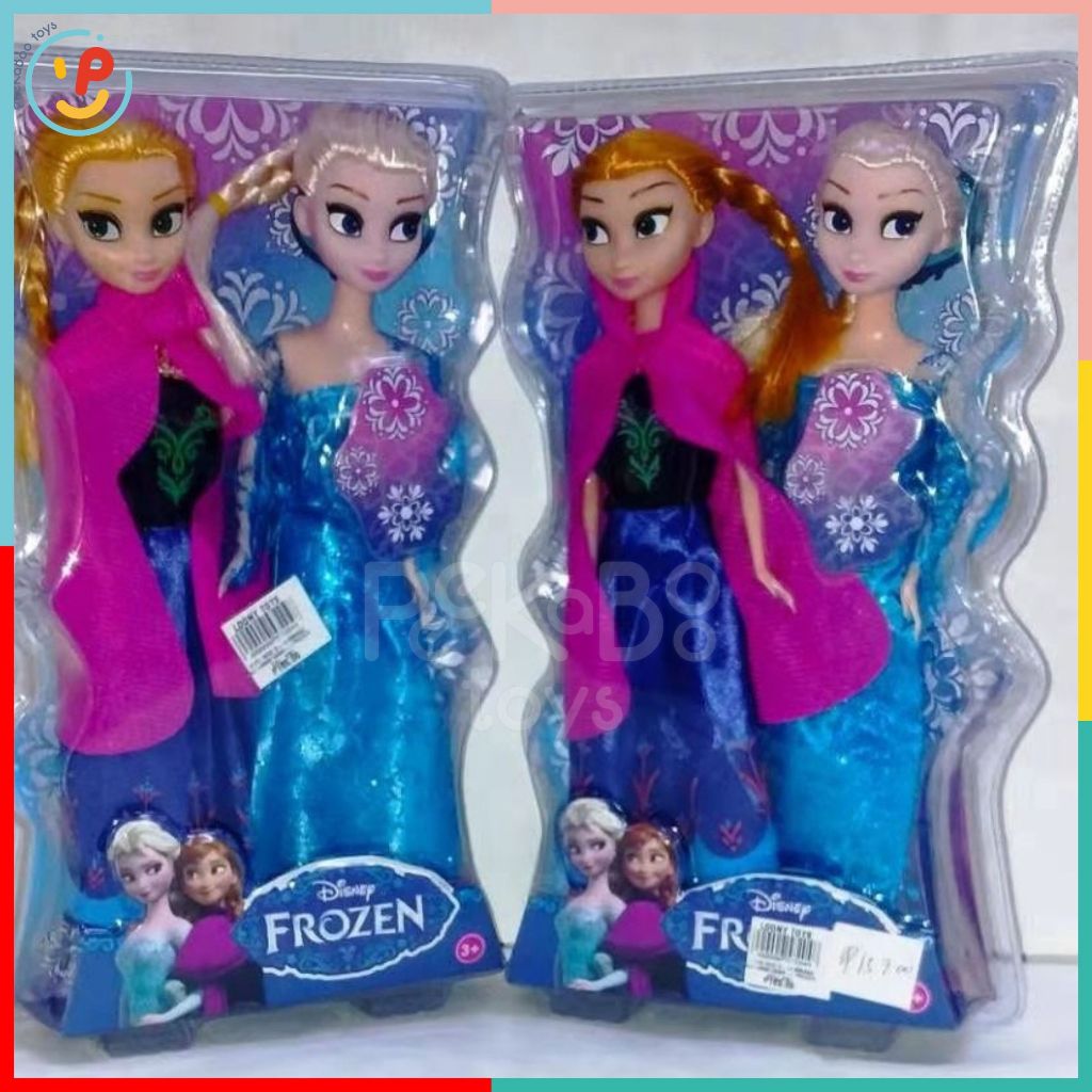 Vỉ 2 búp bê Elsa và Anna hoạt hình Frozen 100AK