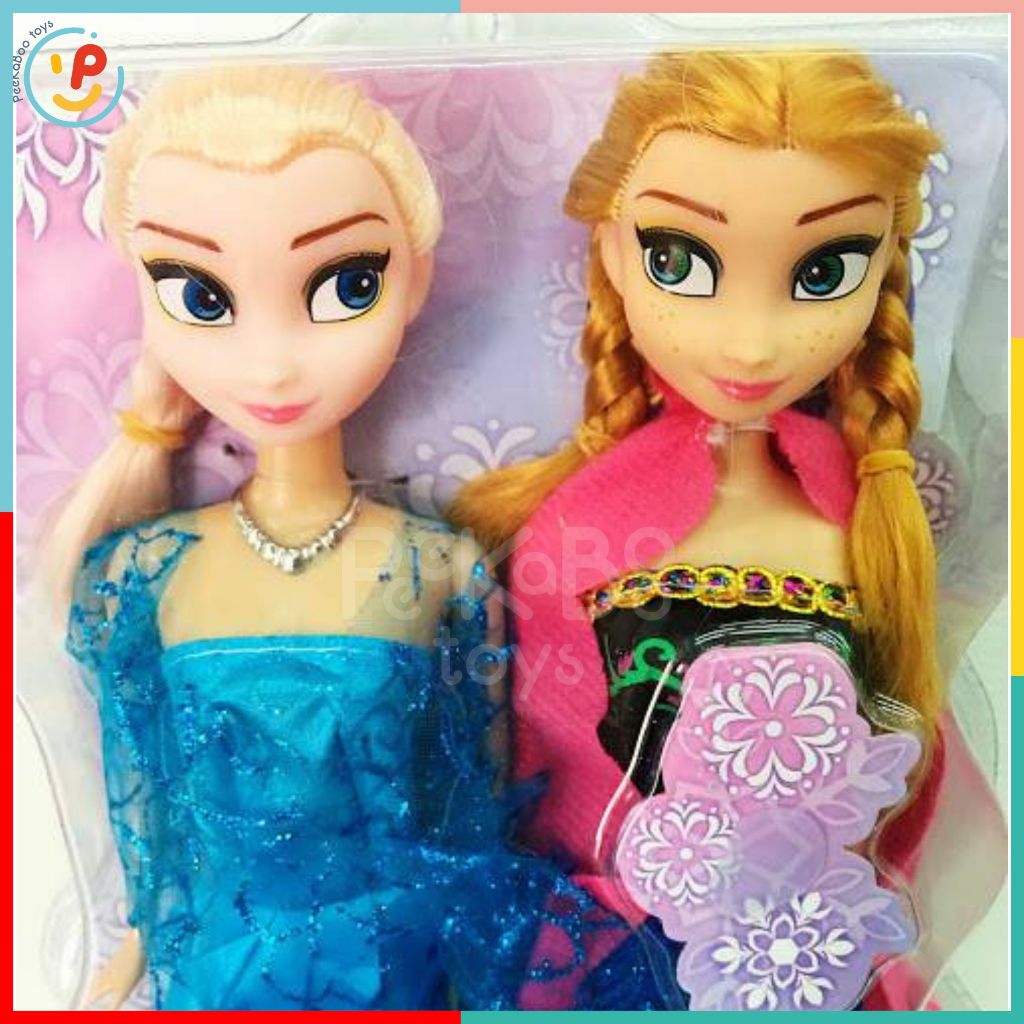 Vỉ 2 búp bê Elsa và Anna hoạt hình Frozen 100AK