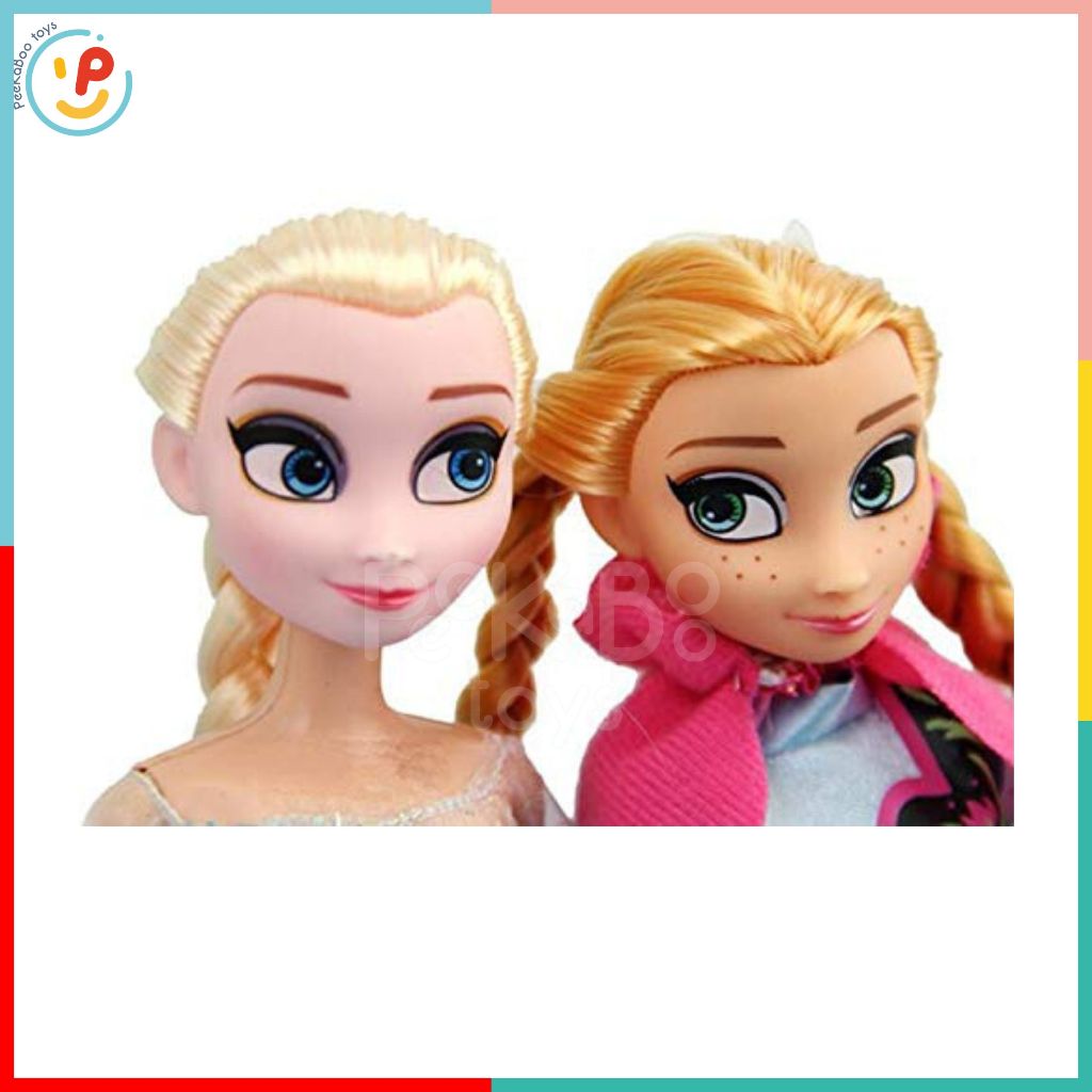 Vỉ 2 búp bê Elsa và Anna hoạt hình Frozen 100AK