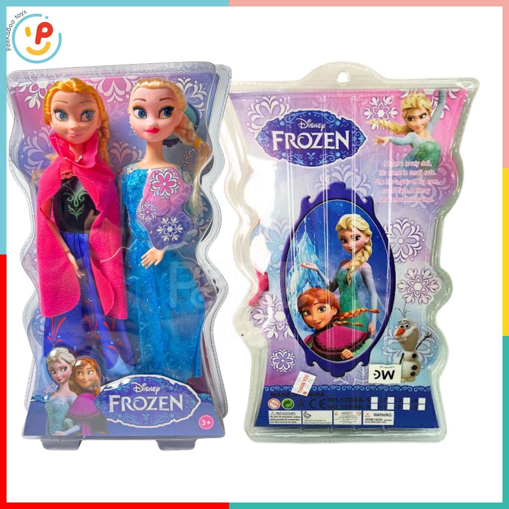 Vỉ 2 búp bê Elsa và Anna hoạt hình Frozen 100AK