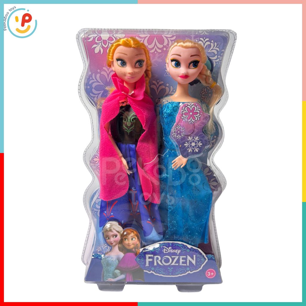 Vỉ 2 búp bê Elsa và Anna hoạt hình Frozen 100AK